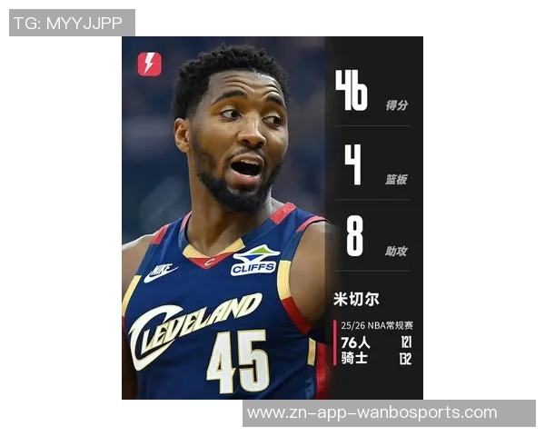 米切尔骑士生涯第75次单场30分超越众星仅次于詹姆斯324次表现惊艳